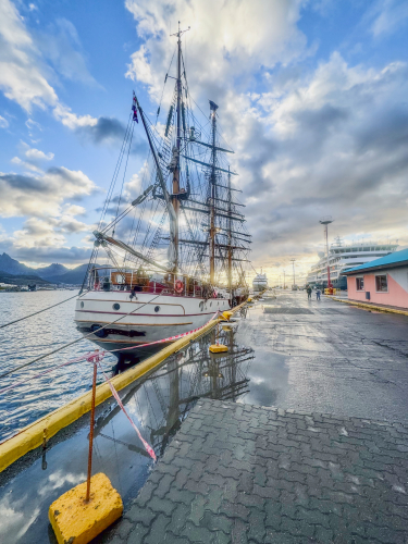 Bark EUROPA in port of Ushuaia