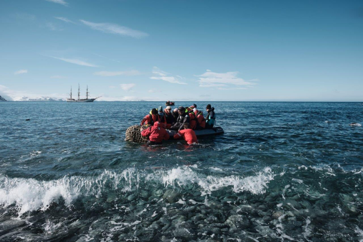Bark EUROPA landing Antarctica South Shetland Islands Ricky Simko