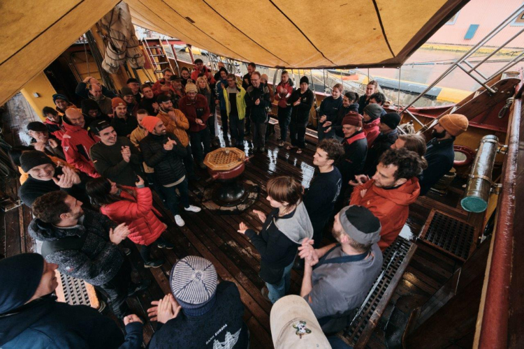 Bark EUROPA moored in the port of Ushuaia by Jordi Plana Morales