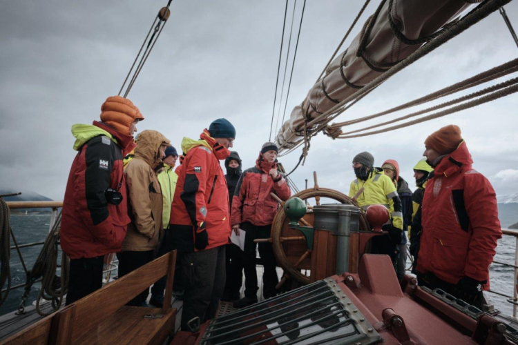 Gathered at the helm