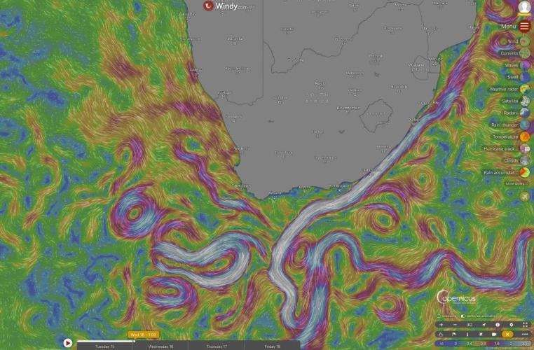 Sailing the Southeasterlies off the African coast