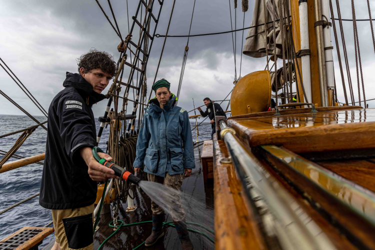 Sailing from St Helena by Marretje Adriaanse