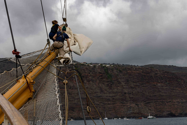 Sailing from St Helena by Marretje Adriaanse