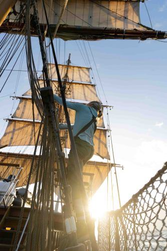 Sailing from St Helena by Marretje Adriaanse