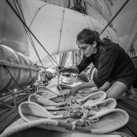 Natalie sailmaking