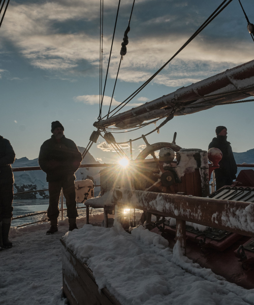 Bark Europa Antarctica Sunset