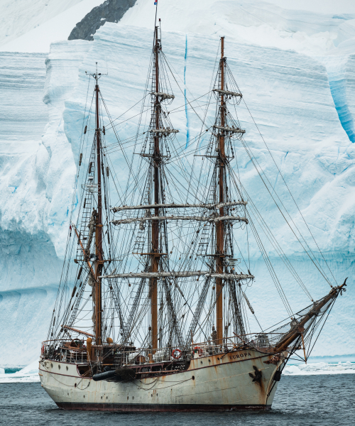 Bark EUROPA in Antarctica by Benjamin Hardman