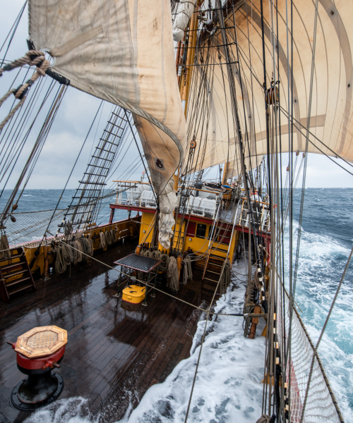 Bark EUROPA on the high seas