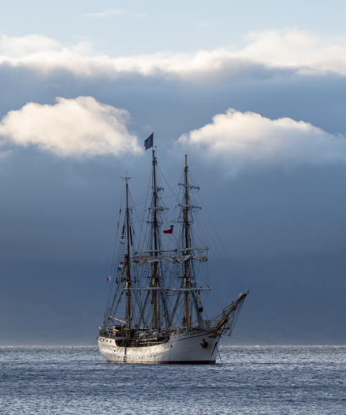 View of Bark EUROPA in the Chilean channels