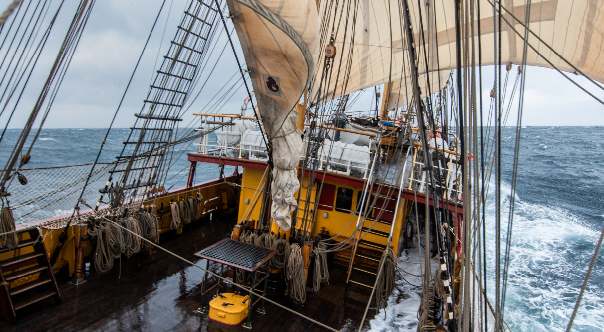 Bark EUROPA on the high seas