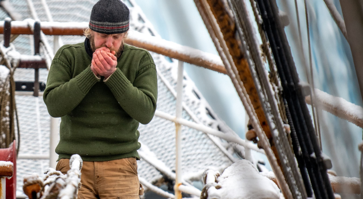 Dan outside in Antarctica