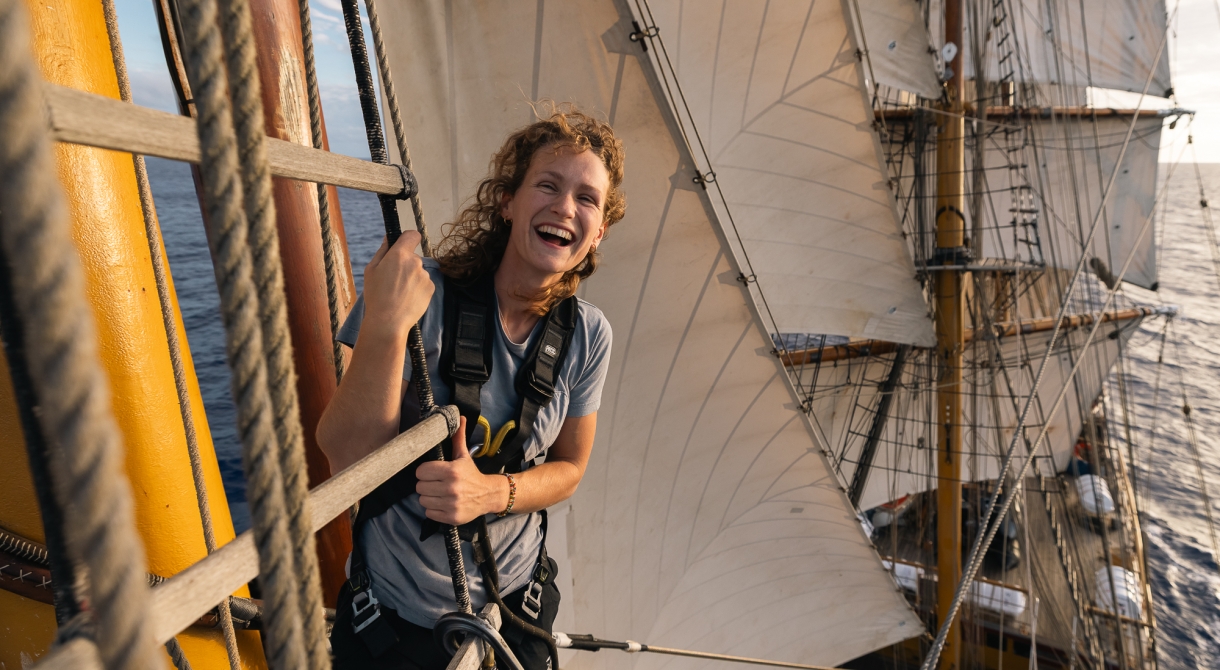 Bark EUROPA sailing by Fraser Edwards