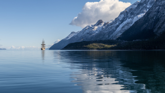 Bark EUROPA in the Chilean Fjords