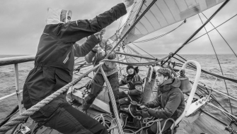 Port watch tacking down the forecourse