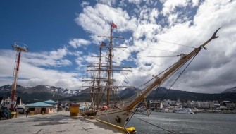 EUROPA in the port of Ushuaia