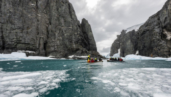 Zodiac cruise at Spert/Trinity Islands channels and icebergs by Jordi Plana Morales Bark EUROPA