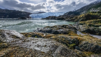 Sailing in the Chilean channels Fiordo Peel (Brujo Glacier) Bark EUROPA