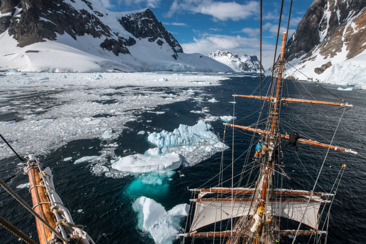 View from the mast Antarctica