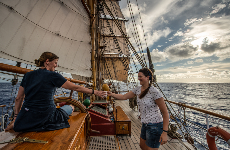 At the helm