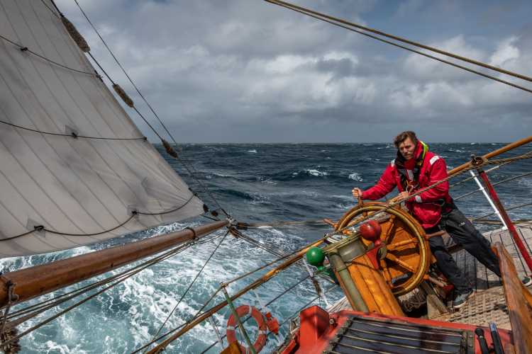 Heavy weather sailing during the Epic voyage in 2020