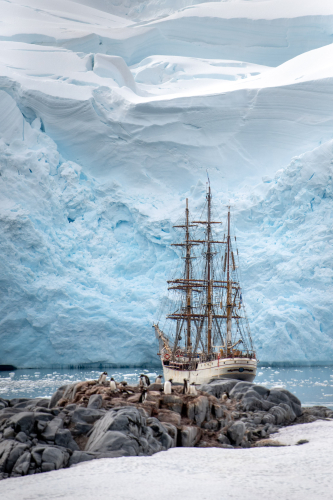 Bark EUROPA in Antarctica