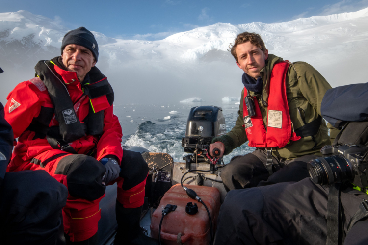 In the zodiac for Antarctica landings