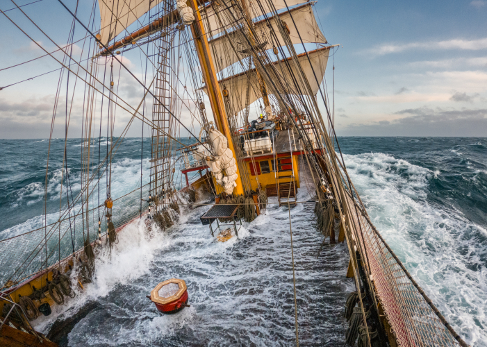 Deckwash by the ocean