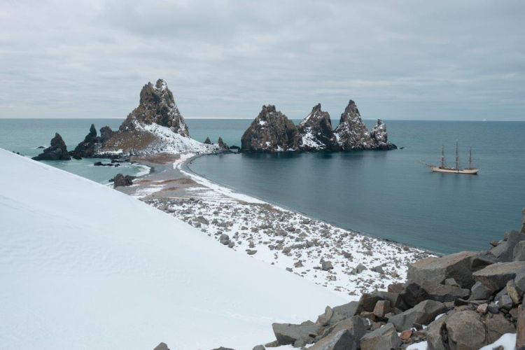 Fort Point seen from the base of the nunatak