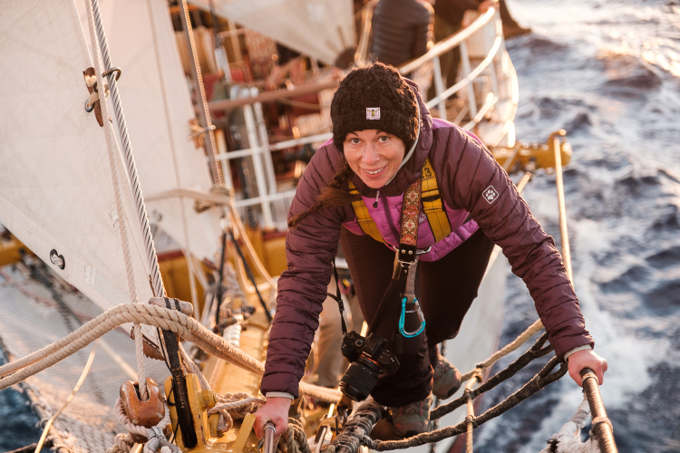 climbing the bowsprit
