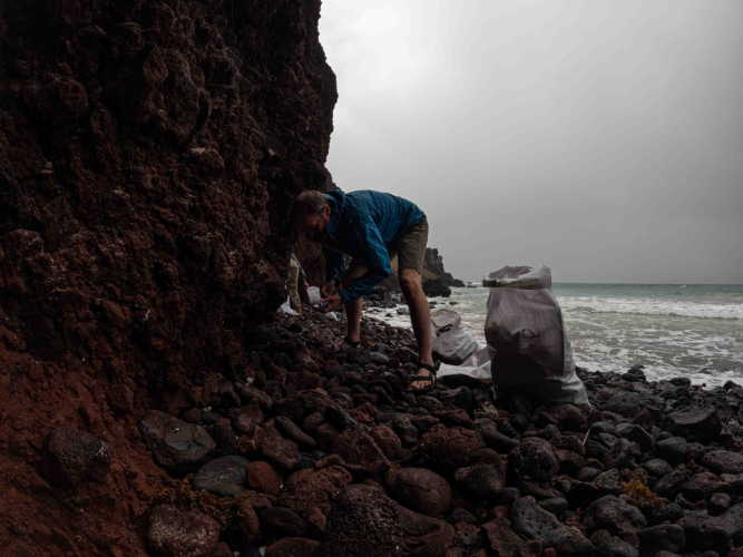 Bark EUROPA Cleanup Rapa Nui Easter Island together with the Ocean Cleanup by Marretje Adriaanse