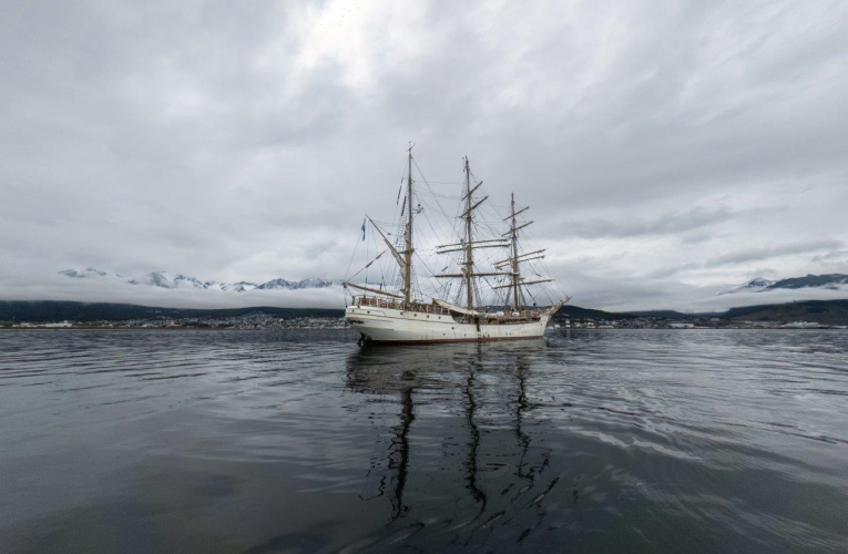Bark EUROPA at anchor in Ushuaia by Jordi Plana Morales
