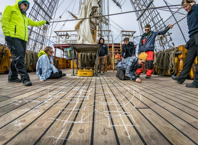 Sail training on the drake passage