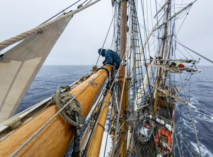 Bark EUROPA sailing to Antarctica