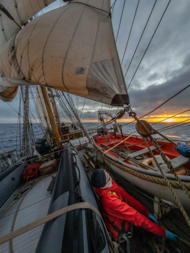 Bark EUROPA sailing to Antarctica
