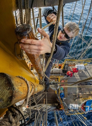 Sailing northwards along the Chilean Coast Bark EUROPA