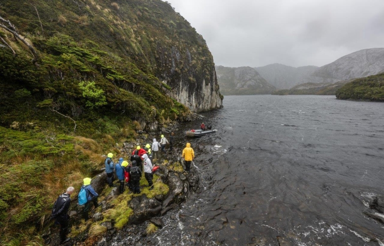 Magellan Straits and start sailing northwards along the Patagonian Fjords Bark EUROPA