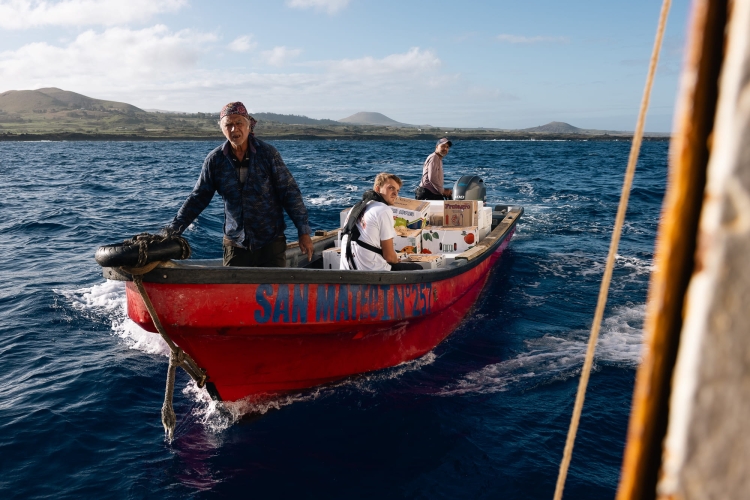 Bark EUROPA sailing from Easter Island Rapa Nui to Tahiti by Fraser Edward