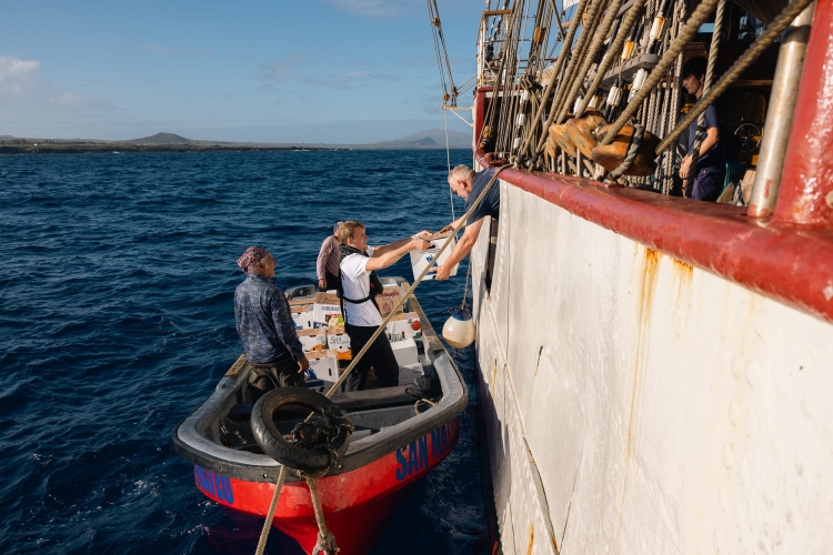 Bark EUROPA sailing from Easter Island Rapa Nui to Tahiti by Fraser Edward