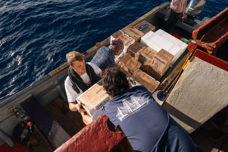 Bark EUROPA sailing from Easter Island Rapa Nui to Tahiti by Fraser Edward
