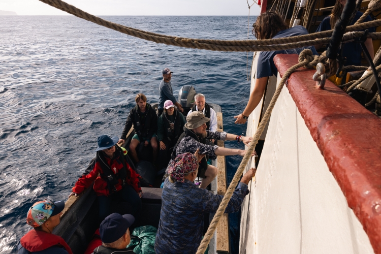 Bark EUROPA sailing from Easter Island Rapa Nui to Tahiti by Fraser Edward