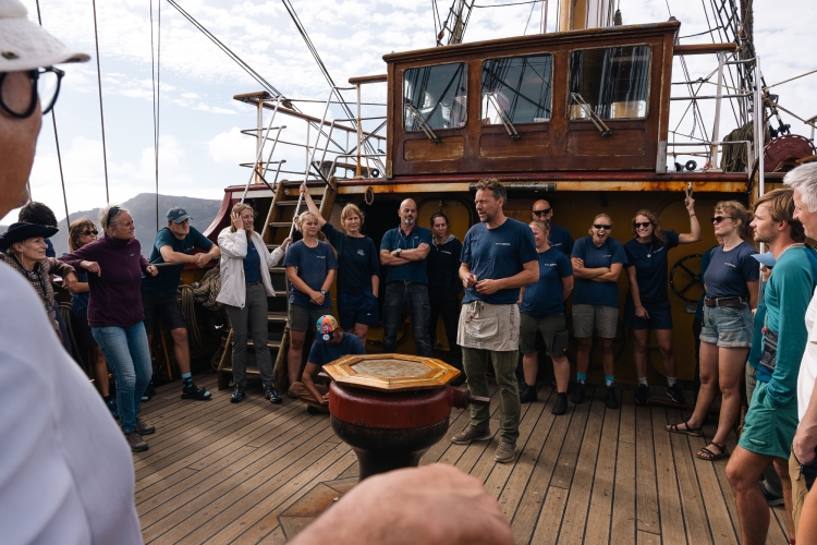 Bark EUROPA sailing from Easter Island Rapa Nui to Tahiti by Fraser Edward