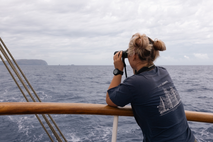 Bark EUROPA sailing from Easter Island Rapa Nui to Tahiti by Fraser Edward