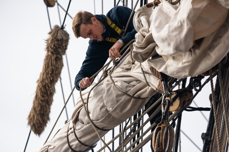 Bark EUROPA sailing from Rapa Nui to Pitcairn & Easter Island by Fraser Edwards