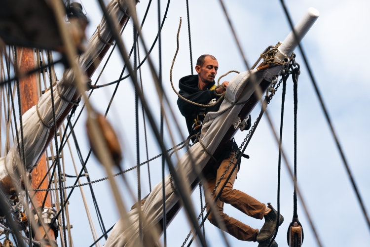 Bark EUROPA sailing from Rapa Nui to Pitcairn & Easter Island by Fraser Edwards