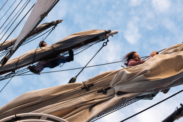 Bark EUROPA sailing from Rapa Nui to Pitcairn & Easter Island by Fraser Edwards