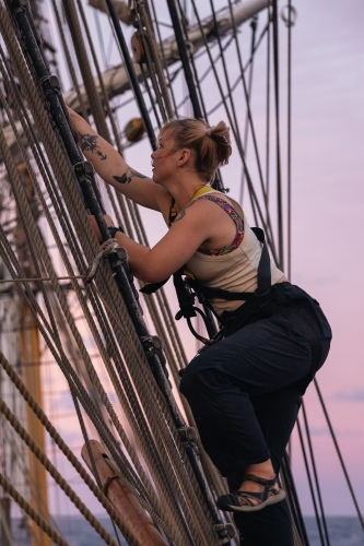 Bark EUROPA sailing from Rapa Nui to Pitcairn & Easter Island by Fraser Edwards