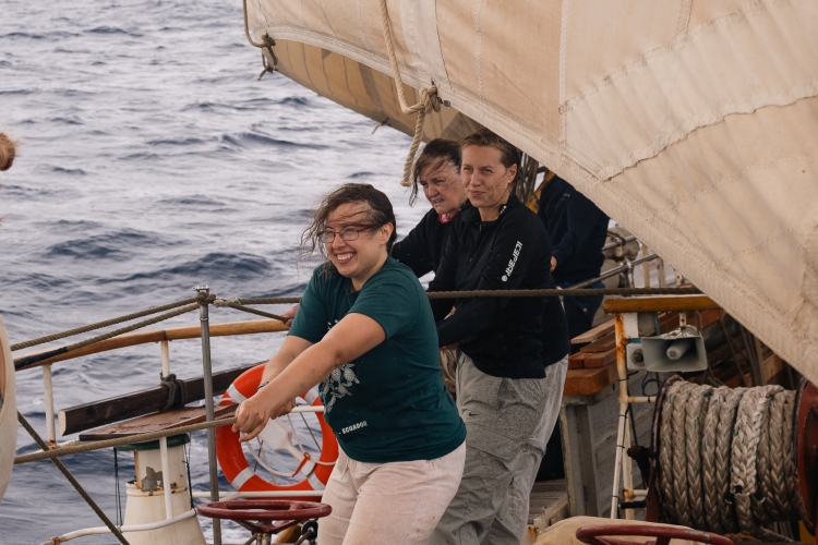 Bark EUROPA sailing from Rapa Nui to Pitcairn & Easter Island by Fraser Edwards