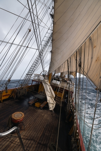 Bark EUROPA sailing from Rapa Nui to Pitcairn & Easter Island by Fraser Edwards