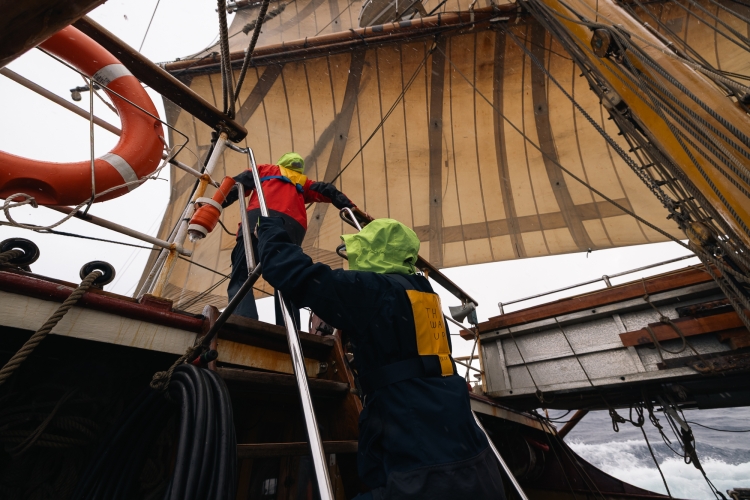 Bark EUROPA sailing from Rapa Nui to Pitcairn & Easter Island by Fraser Edwards