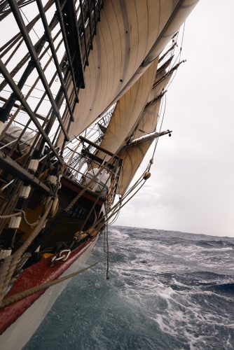 Bark EUROPA sailing from Rapa Nui to Pitcairn & Easter Island by Fraser Edwards